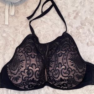 Shade & Shore Empire Neck Lace Swim Top 36DD